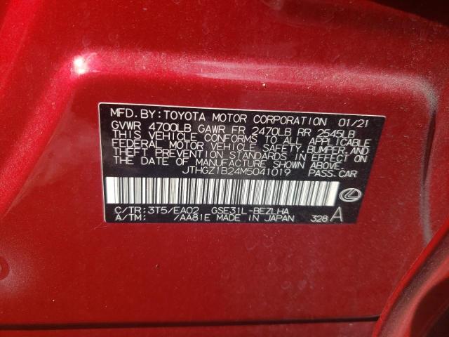 2021 LEXUS IS 350 F-S JTHGZ1B24M5041019