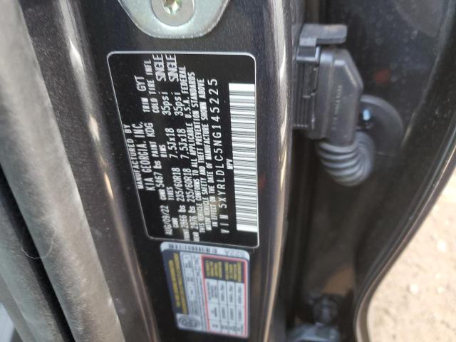 5XYRLDLC5NG145225 KIA SORENTO S