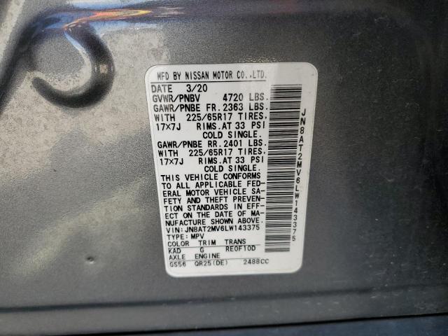 JN8AT2MV6LW143375 Nissan ROGUE S
