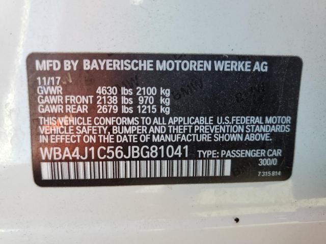 2018 BMW 430I GRAN - WBA4J1C56JBG81041