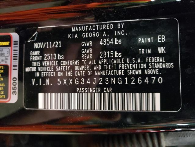 2022 KIA K5 EX - 5XXG34J23NG126470