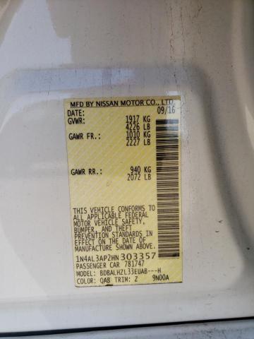 1N4AL3AP2HN303357 Nissan ALTIMA 2.5
