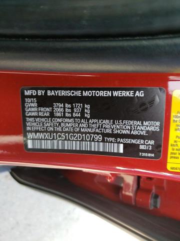 WMWXU1C51G2D10799 Mini Cooper