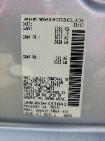 1N4BL4BV3MN331041 Nissan ALTIMA S
