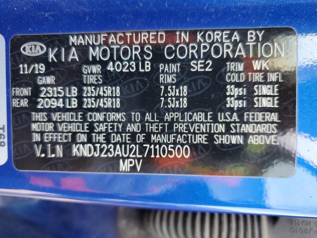 KNDJ23AU2L7110500 KIA SOUL LX