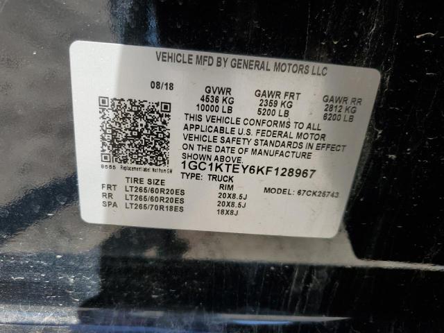 2019 CHEVROLET SILV2500 2 1GC1KTEY6KF128967