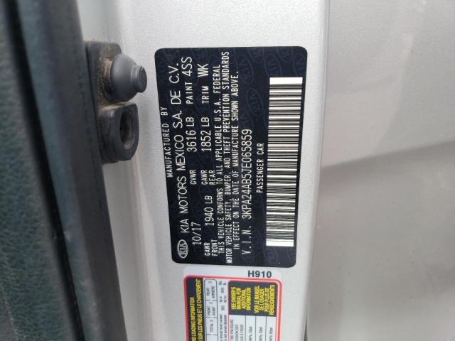 3KPA24AB5JE065859 KIA RIO LX