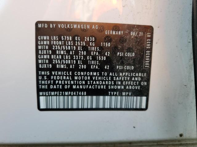 2021 VOLKSWAGEN ID.4 PRO S WVGTMPE21MP047468
