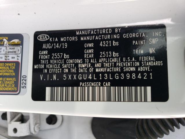 5XXGU4L13LG398421 KIA OPTIMA EX