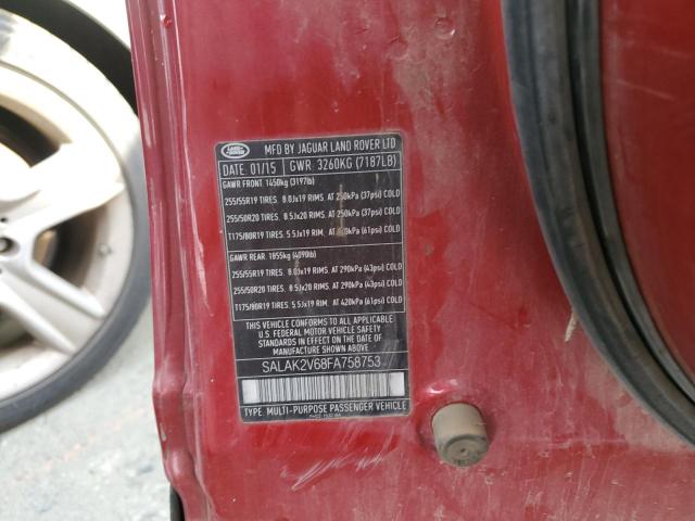 SALAK2V68FA758753 Land Rover Lr4 Hse Luxury