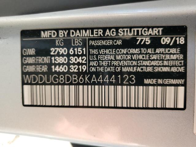 2019 MERCEDES-BENZ S 560 - WDDUG8DB6KA444123