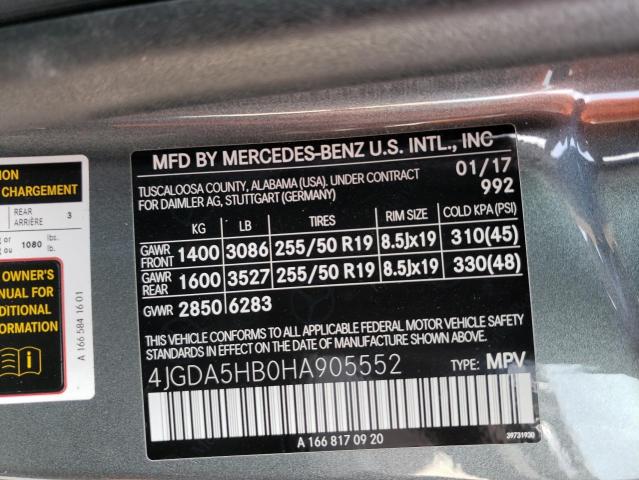 4JGDA5HB0HA905552 Mercedes-Benz Gle 350 4matic