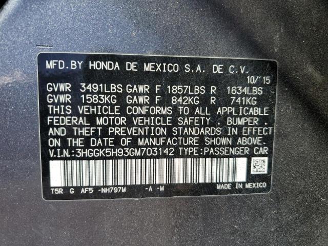 2016 HONDA FIT EX - 3HGGK5H93GM703142
