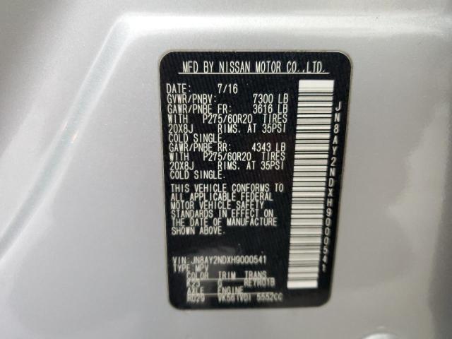 JN8AY2NDXH9000541 Nissan ARMADA SV