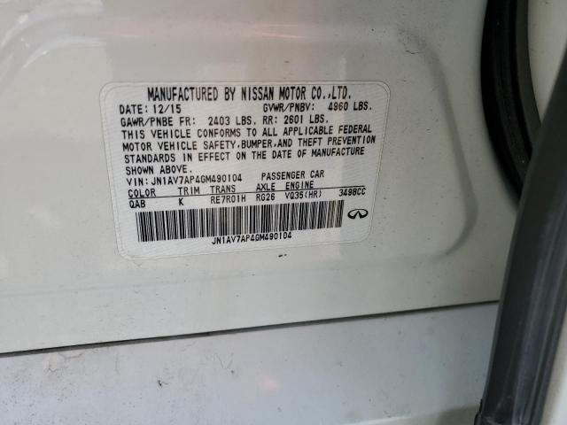 2016 INFINITI Q50 HYBRID - JN1AV7AP4GM490104