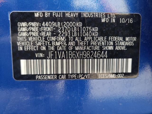 JF1VA1B6XH9824644 Subaru WRX