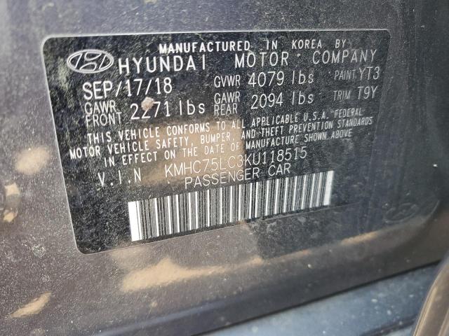 2019 HYUNDAI IONIQ SEL - KMHC75LC3KU118515