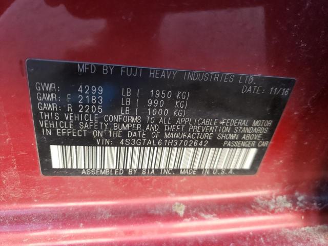 4S3GTAL61H3702642 Subaru Impreza Sport