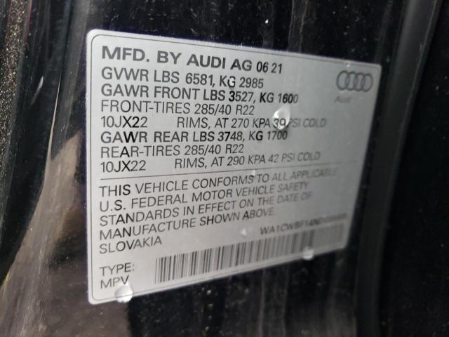 2022 AUDI SQ8 PRESTI - WA1CWBF14ND000469