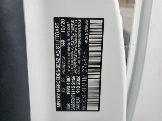 W1K3G4EB1MJ276848 Mercedes-Benz A 220
