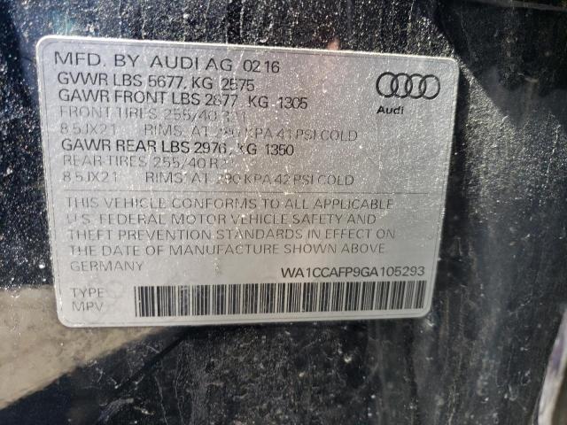 2016 AUDI SQ5 PREMIU - WA1CCAFP9GA105293