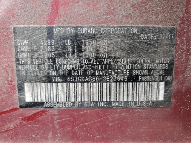 4S3GKAB60H3627646 Subaru Impreza Premium