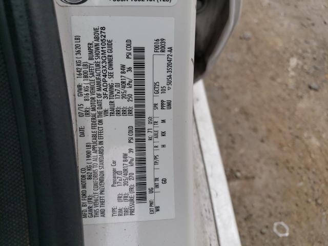 2016 FORD FIESTA ST - 3FADP4GX3GM105278
