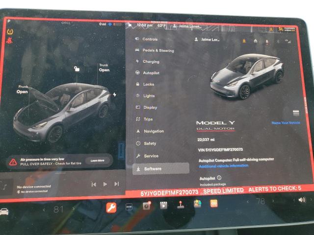 5YJYGDEF1MF270073 Tesla Model Y