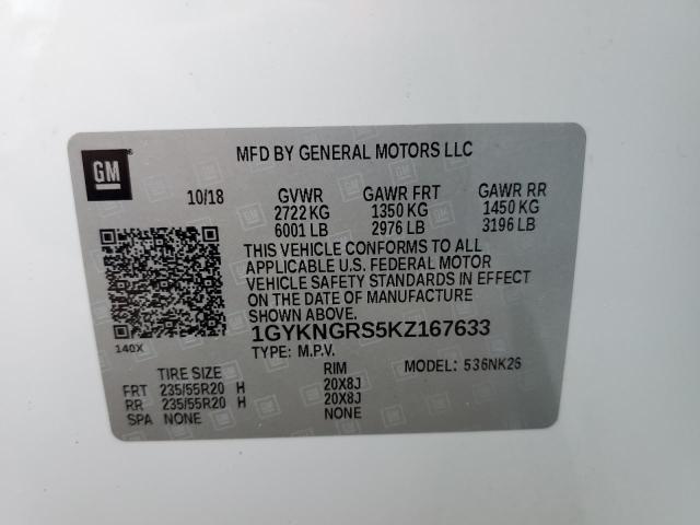 2019 CADILLAC XT5 PLATIN - 1GYKNGRS5KZ167633