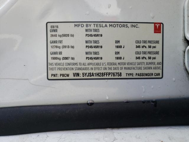 5YJSA1H28FFP76758 Tesla Model S 85d