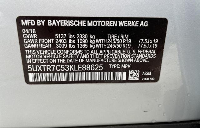 5UXTR7C53KLE88625 BMW X3 Sdrive30i
