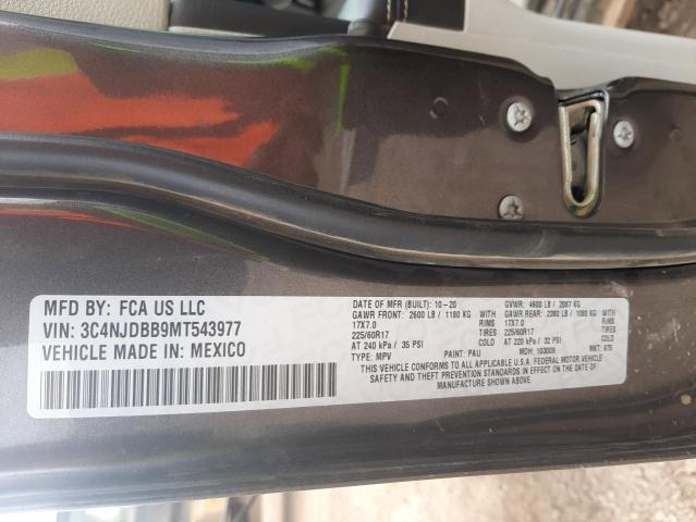 3C4NJDBB9MT543977 Jeep Compass Latitude