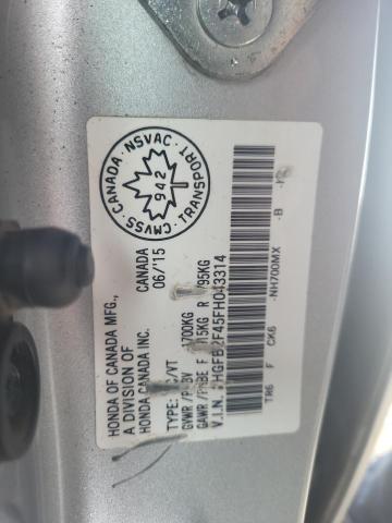 2015 HONDA CIVIC LX - 2HGFB2F45FH043314