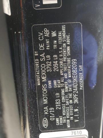 3KPF24AD3KE082099 KIA FORTE FE