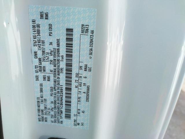 2022 FORD F150 - 1FTMF1CB0NKE28911