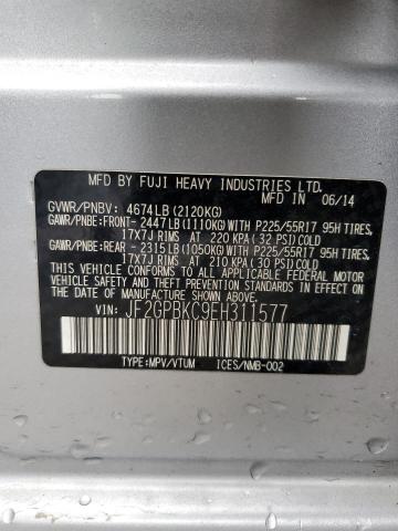 JF2GPBKC9EH311577 Subaru Xv Crosstrek 2.0i Hybrid Touring