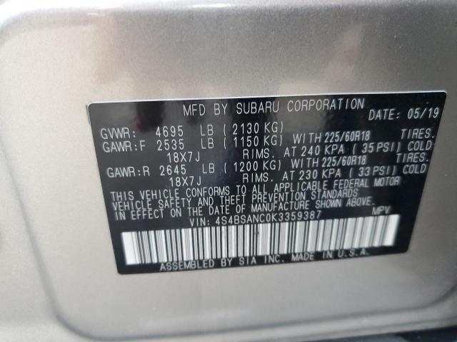 4S4BSANC0K3359387 Subaru Outback 2.5i Limited