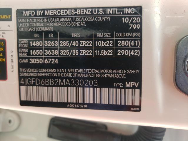 4JGFD6BB2MA330203 Mercedes-Benz Gle Coupe Amg 53 4matic