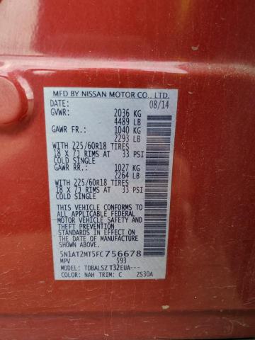 5N1AT2MT5FC756678 Nissan ROGUE S