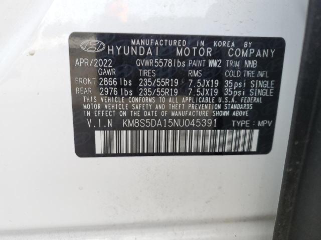 2022 HYUNDAI SANTA FE L - KM8S5DA15NU045391