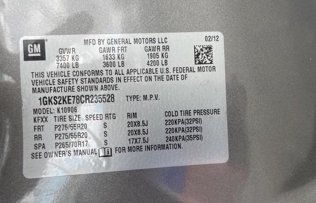 1GKS2KE78CR235528 GMC Yukon Xl K1500 Slt