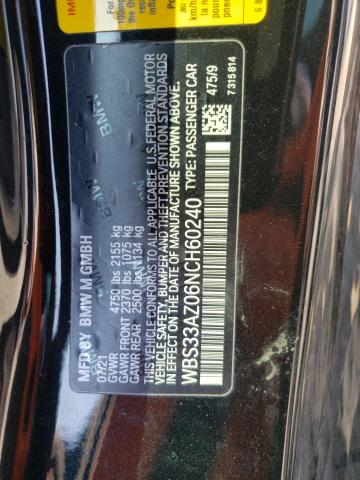 2022 BMW M4 COMPETI WBS33AZ06NCH60240