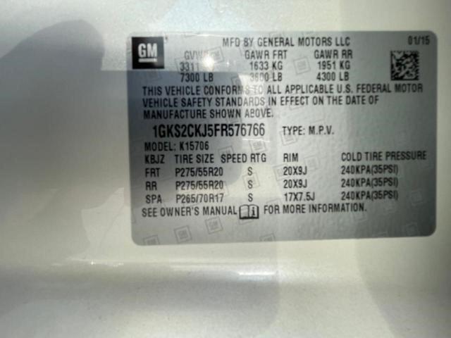 1GKS2CKJ5FR576766 GMC YUKON DENALI