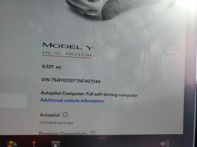 7SAYGDEF7NF407344 Tesla Model Y