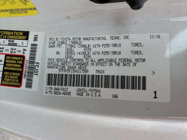 5TFNY5F15HX217509 Toyota Tundra Sr