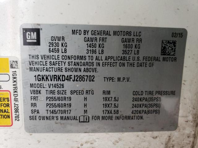 1GKKVRKD4FJ286702 GMC Acadia Slt-1