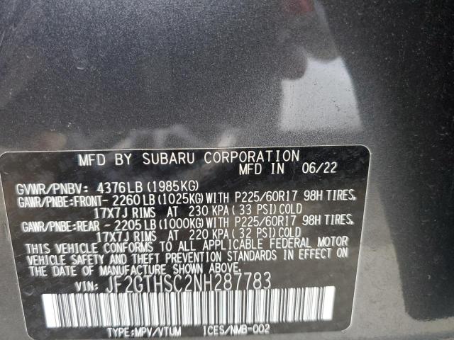 JF2GTHSC2NH287783 Subaru Crosstrek Sport