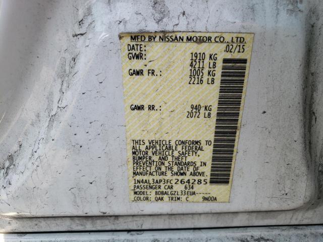 2015 NISSAN ALTIMA 2.5 - 1N4AL3AP3FC264285