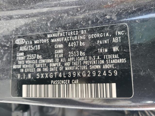 5XXGT4L39KG292459 KIA Optima Lx
