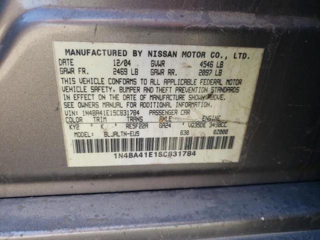 1N4BA41E15C831784 Nissan MAXIMA SE